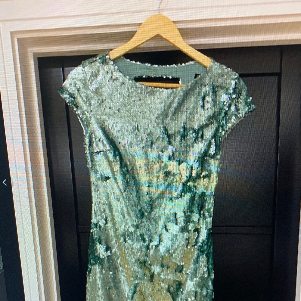 Zara Green Sequin Mini Dress